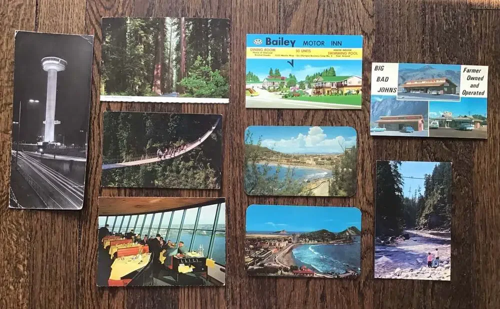 VINTAGE Travel Postcards w/ Landmarks Landscapes Motels MIXED LOT (9 pcs)